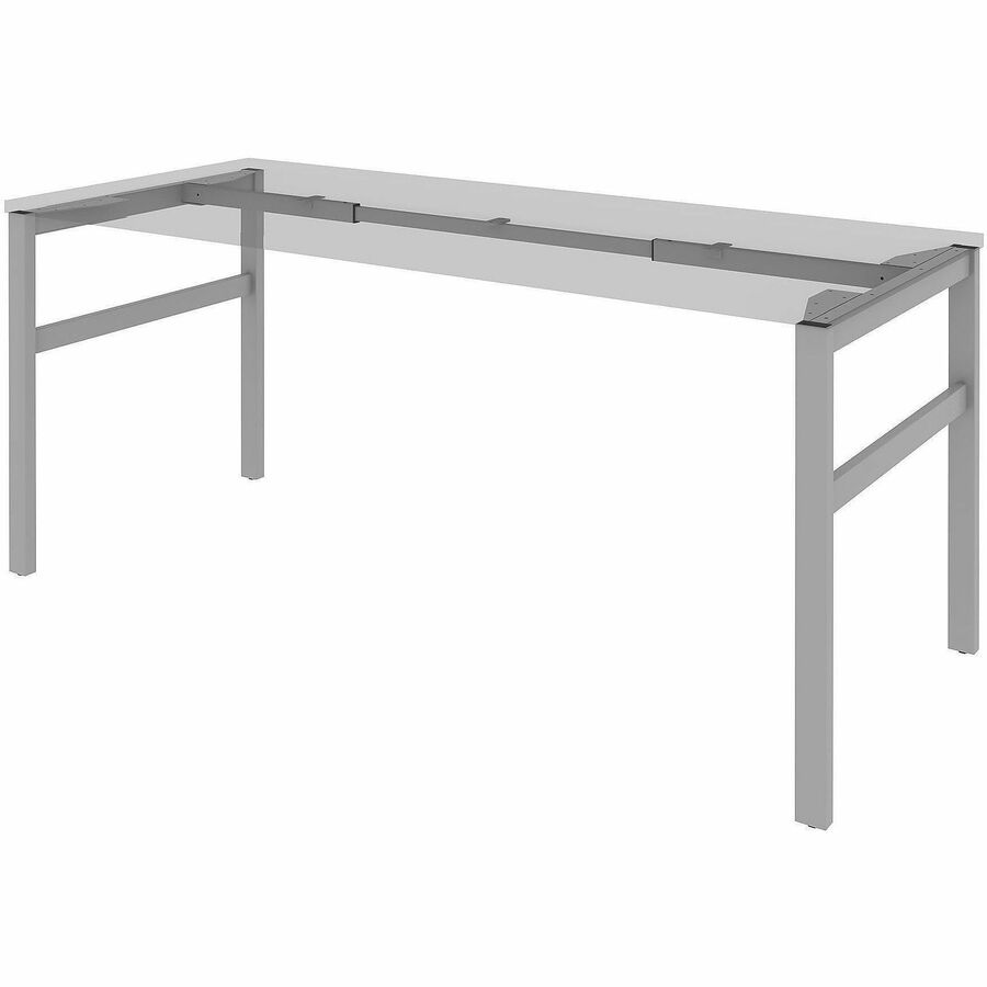 Lorell Table Base - Powder Coated H-shaped, Silver Base - 28.50" Height x 71.60" Width x 29.10" Depth - Metal Base Material - 1 Each
