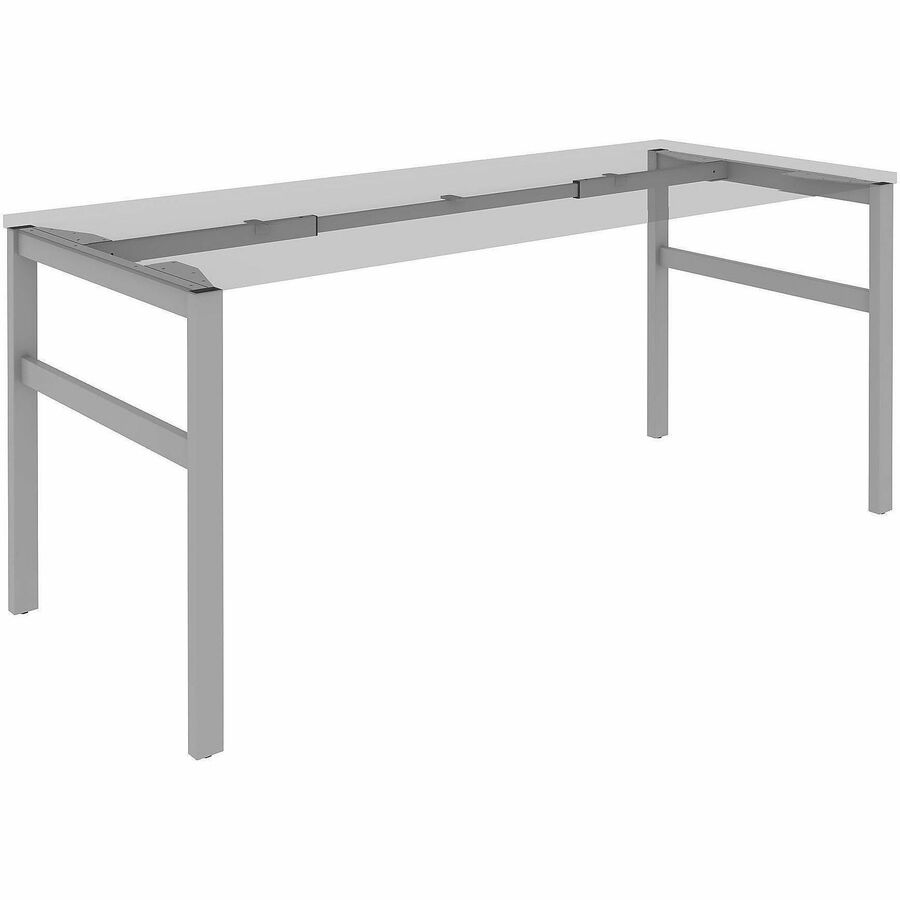 Lorell Table Base - Powder Coated H-shaped, Silver Base - 28.50" Height x 71.60" Width x 29.10" Depth - Metal Base Material - 1 Each