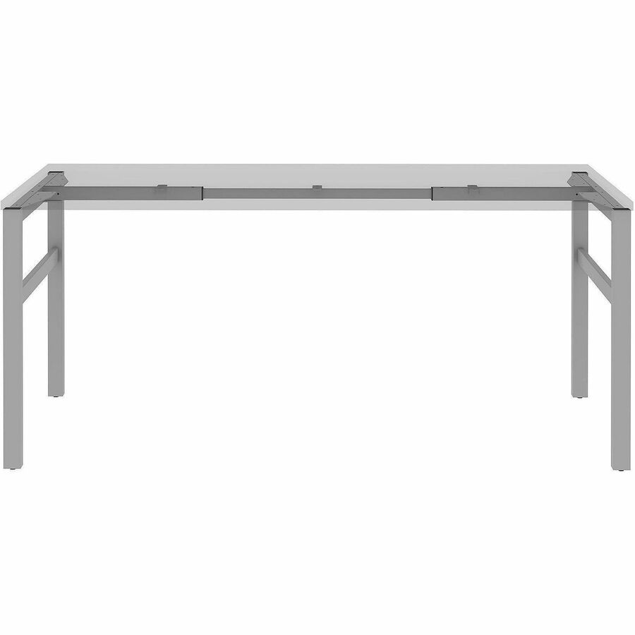 Lorell Table Base - Powder Coated H-shaped, Silver Base - 28.50" Height x 71.60" Width x 23.20" Depth - Metal Base Material - 1 Each