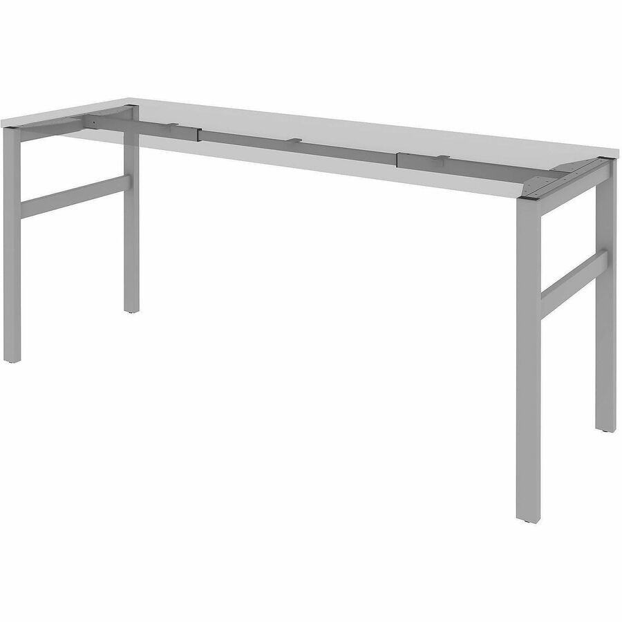 Lorell Table Base - Powder Coated H-shaped, Silver Base - 28.50" Height x 71.60" Width x 23.20" Depth - Metal Base Material - 1 Each