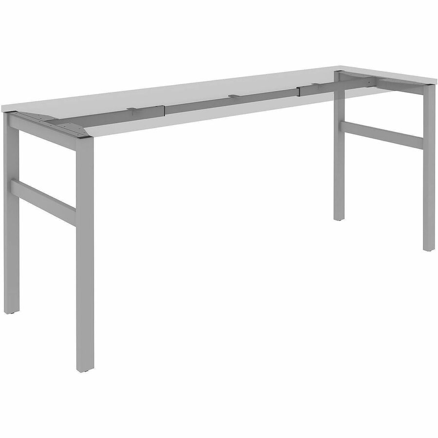 Lorell Table Base - Powder Coated H-shaped, Silver Base - 28.50" Height x 71.60" Width x 23.20" Depth - Metal Base Material - 1 Each