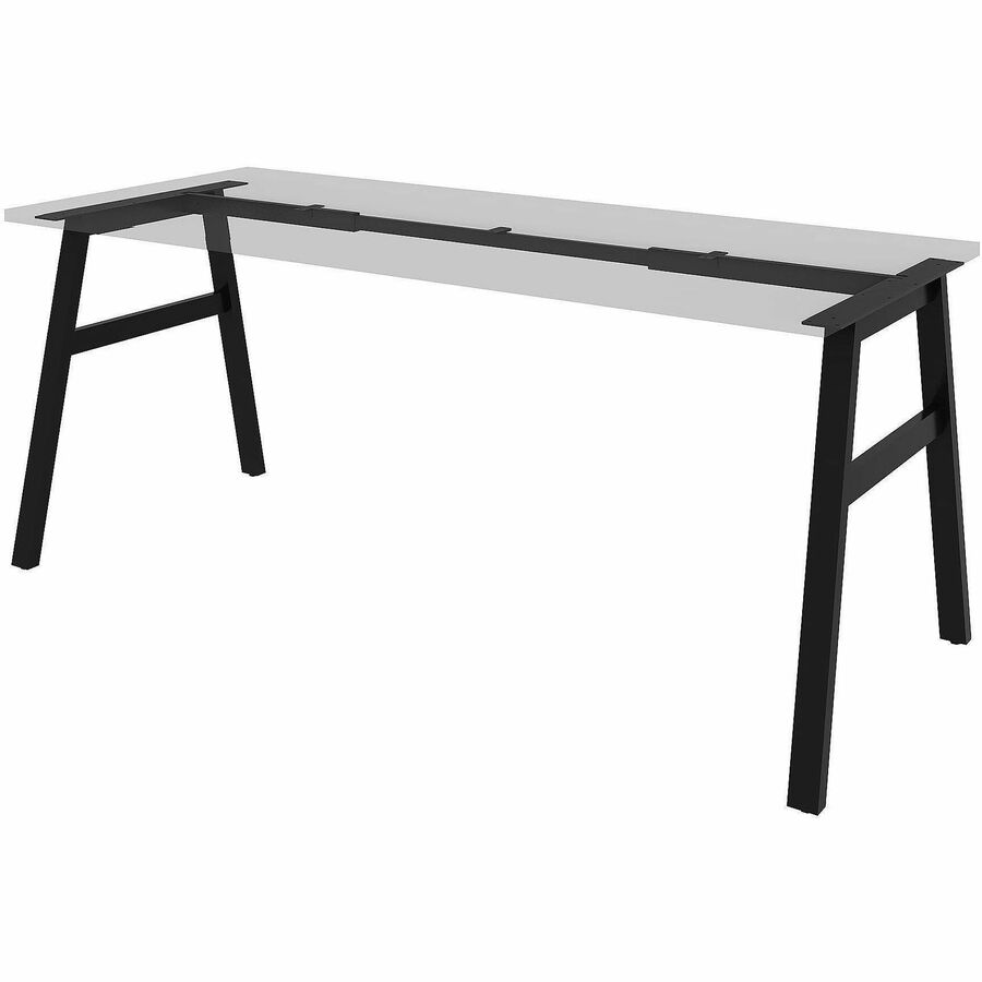 Lorell Table Base - Powder Coated A-shaped, Black Base - 28.50" Height x 71.60" Width x 29.10" Depth - Metal Base Material - 1 Each