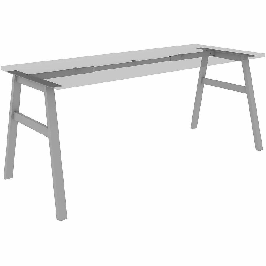 Lorell Table Base - Powder Coated A-shaped, Silver Base - 28.50" Height x 71.60" Width x 29.10" Depth - Metal Base Material - 1 Each