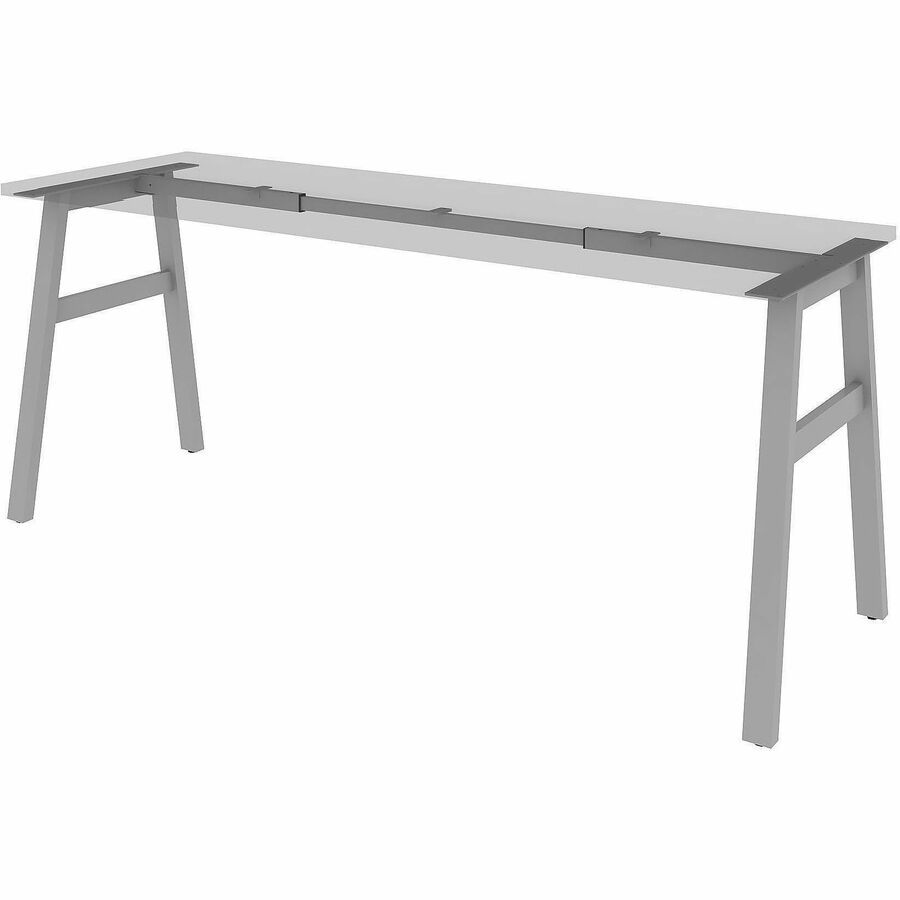 Lorell Table Base - Powder Coated A-shaped, Silver Base - 28.50" Height x 71.60" Width x 23.20" Depth - Metal Base Material - 1 Each