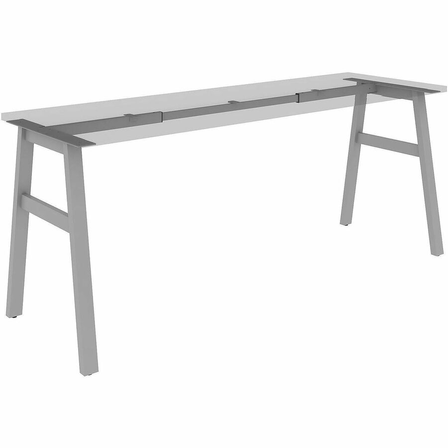 Lorell Table Base - Powder Coated A-shaped, Silver Base - 28.50" Height x 71.60" Width x 23.20" Depth - Metal Base Material - 1 Each