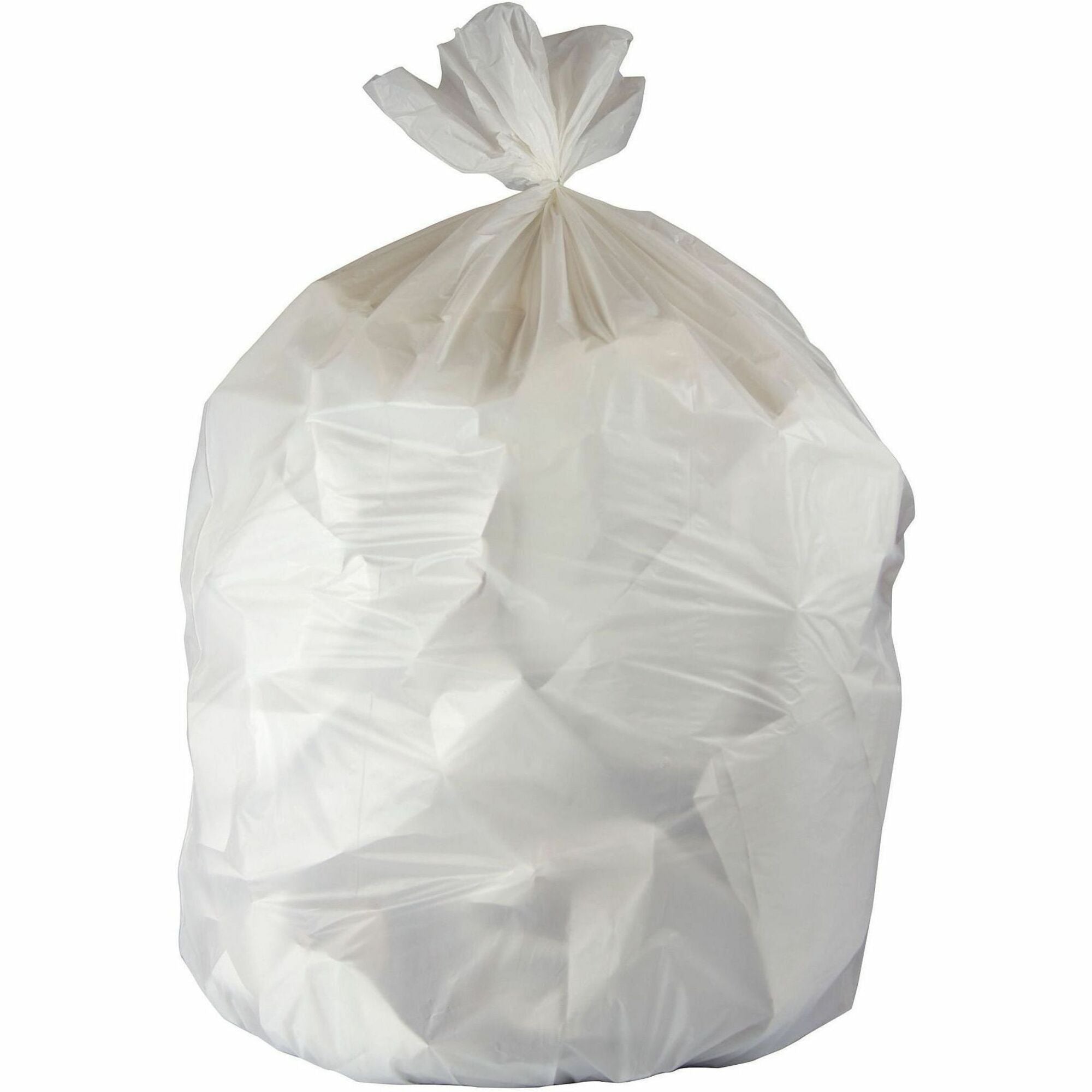 Genuine Joe Linear Low Density Can Liners - 30" Length x 36" Width x 0.75 mil (19 Micron) Thickness - Low Density - White - Linear Low-Density Polyethylene (LLDPE), Polyethylene - Garbage, Can Liner