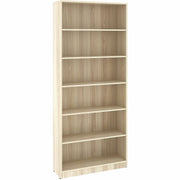 Lorell Bookcase, 6 Shelves, Modern Elm, 1 Each, Assembly Required