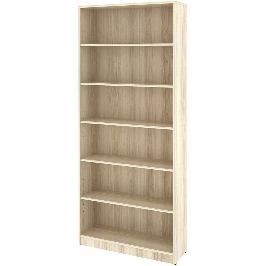 Lorell Bookcase, 6 Shelves, Modern Elm, 1 Each, Assembly Required