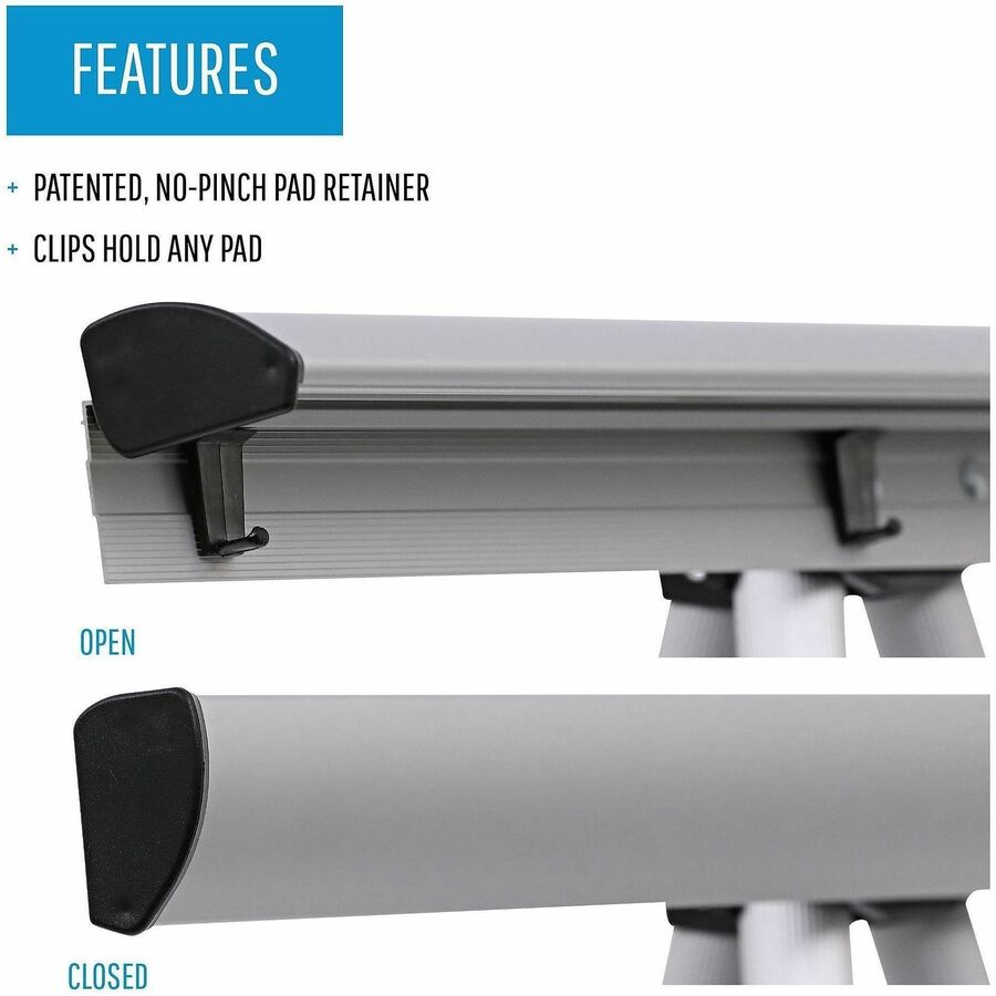 Lorell Presentation Easel - Silver - For Presentation - Lightweight