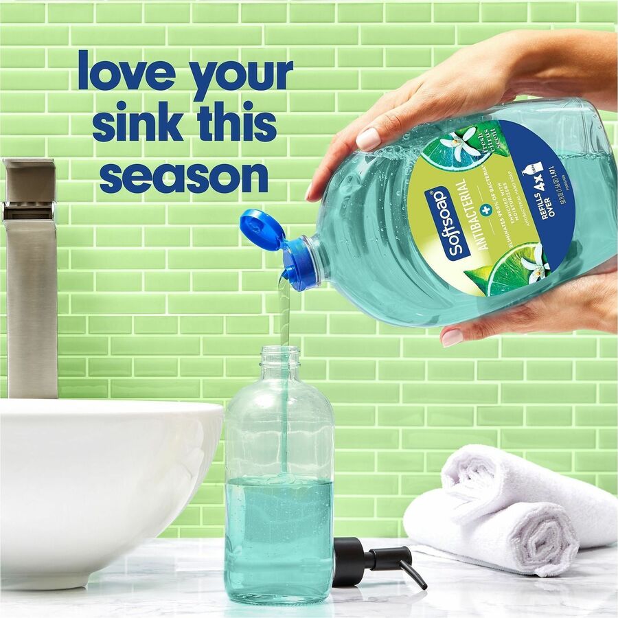 Softsoap Liquid Hand Soap - Fresh Citrus Scent - 1.56 quart - Bacteria Remover - Hand, Skin - Moisturizing - Antibacterial - Green - Paraben-free, Phthalate-free - 6 / Carton