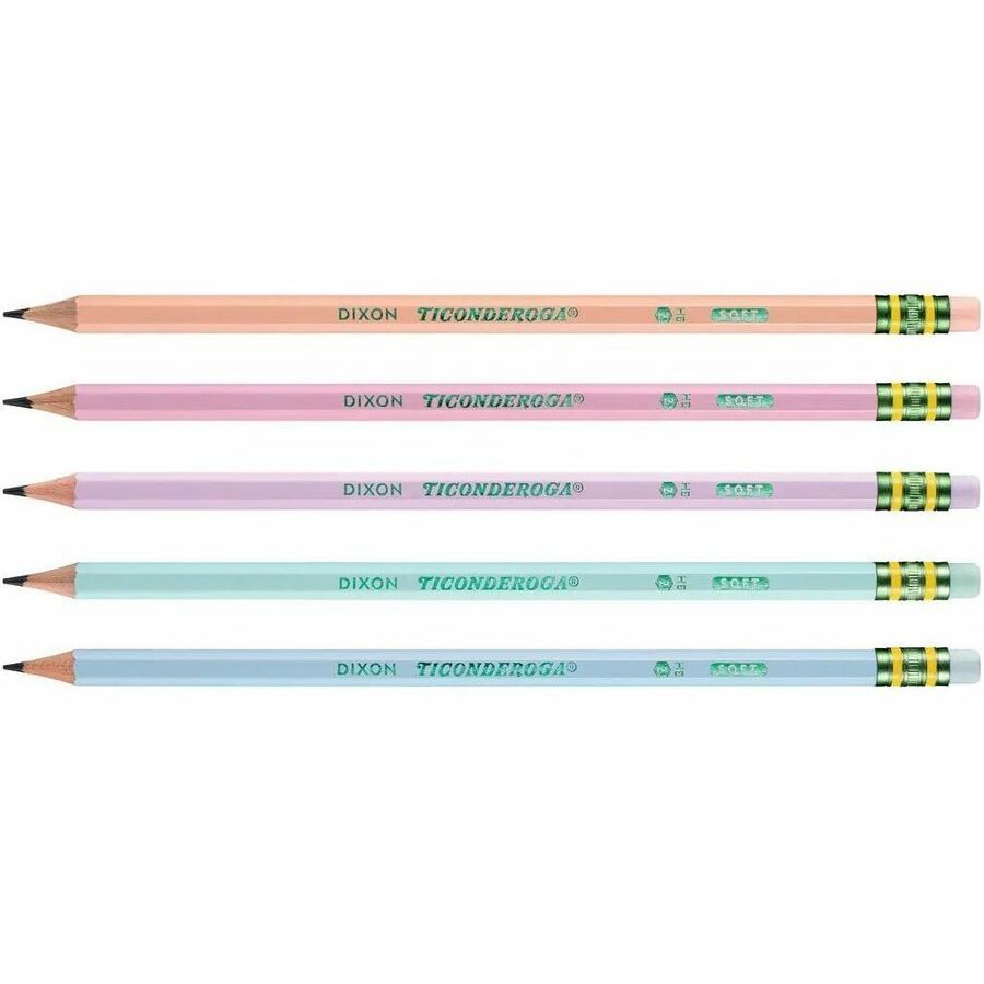 Ticonderoga Pastel Wood-Cased No. 2 Pencils