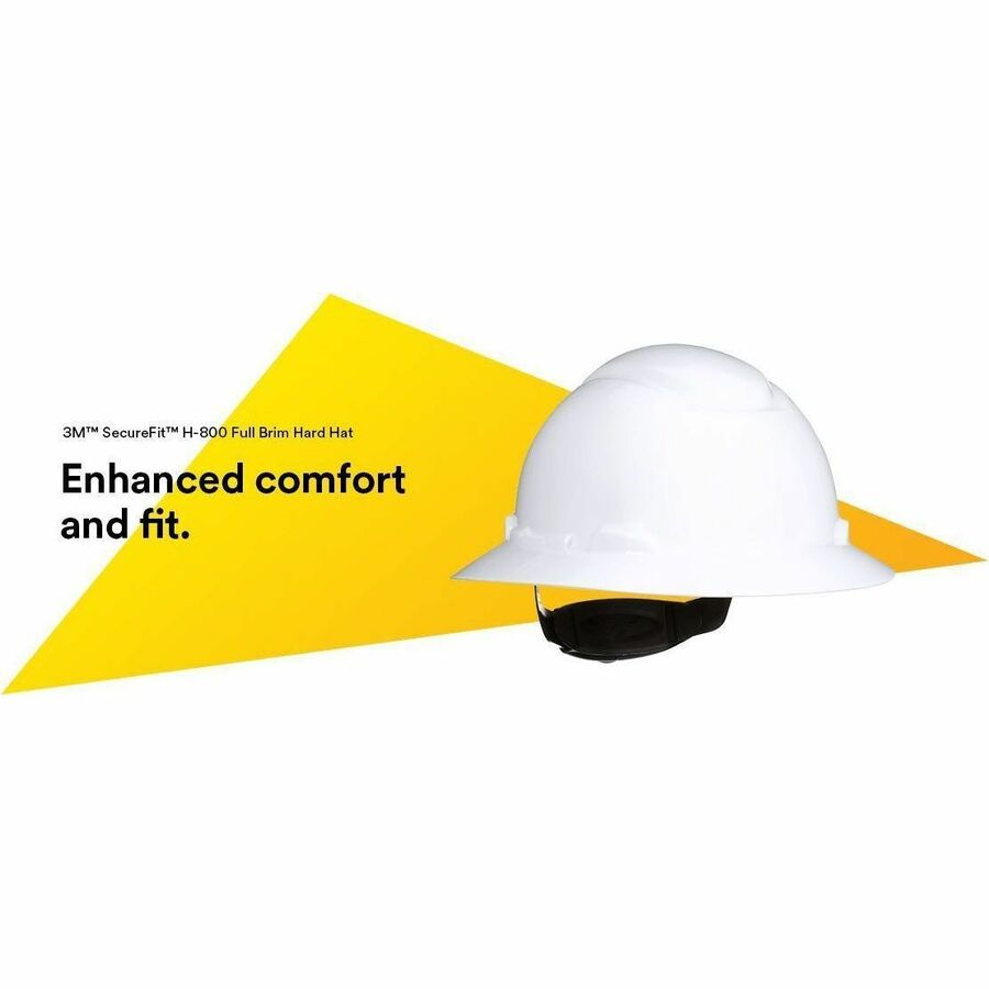 Head Protection - High-density Polyethylene (HDPE) - White - Ratchet, Uvicator Technology, Non-vented, Comfortable, Self Adjustable