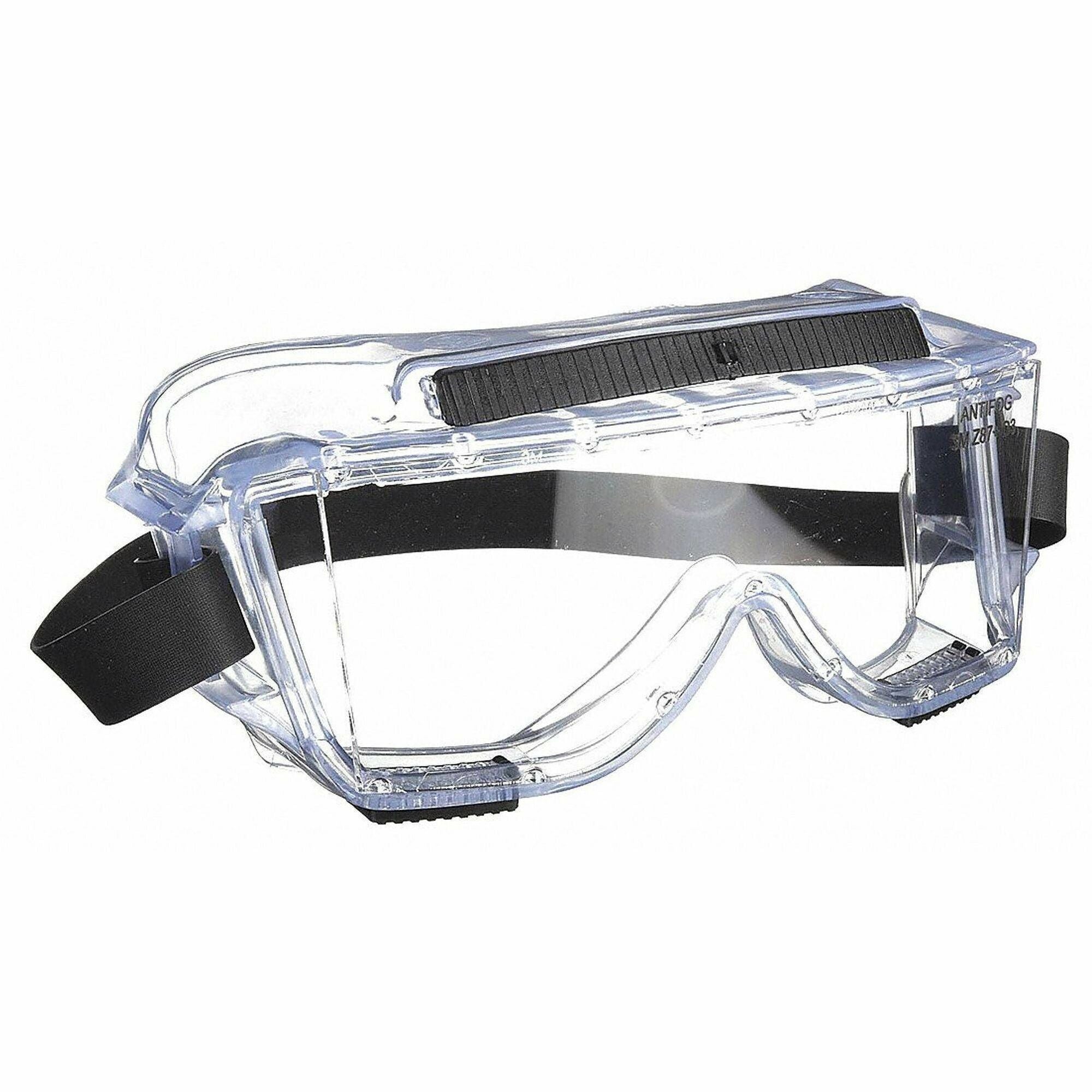 3M SecureFit 400 Series Protective Eyewear, Clear Anti-Fog Polycarbonate Lens, Green/Black Frame, Lightweight, Adjustable Nose Pad, 1 Each