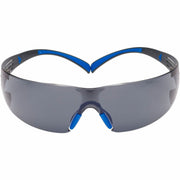 3M SecureFit Protective Eyewear, Gray Polycarbonate Lens, Blue/Gray Frame, Anti-fog, Impact Resistant, Lightweight, Adjustable Nose Pad, 1 Pair