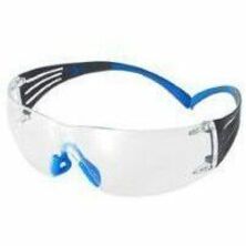 3M SecureFit 400 Protective Eyewear, Clear Lens, Blue/Gray/Black Frame, Anti-Fog, Impact & Scratch Resistant, Self-Adjusting, Lightweight, 1 Pair