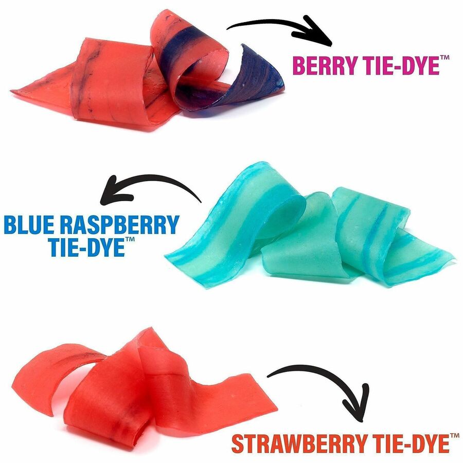 Green Rabbit Candy - Berry Tie-Dye, Color by the Foot, Strawberry - Gluten-free, Individually Wrapped - 0.75 oz - 36 / Carton
