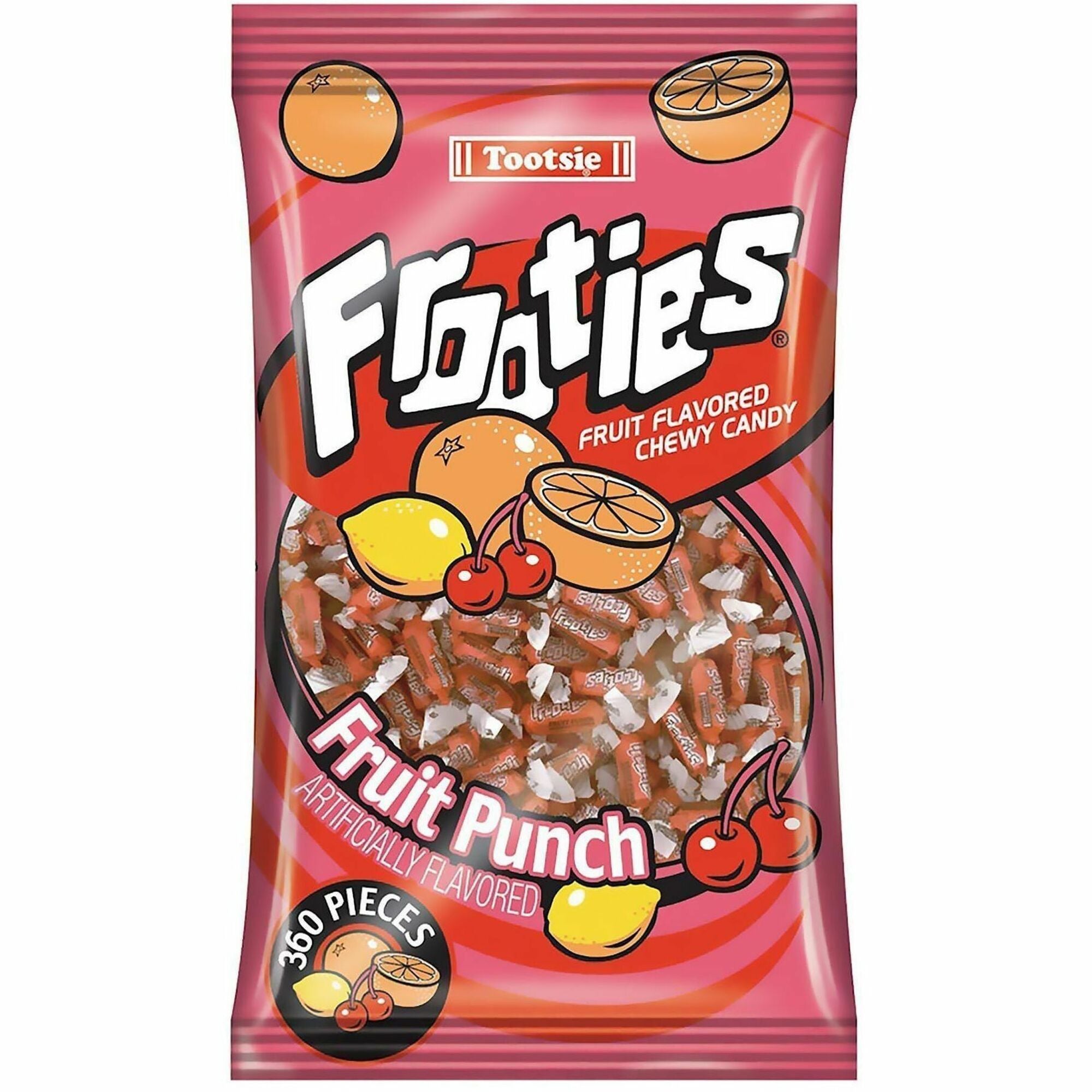 Green Rabbit Frooties Chewy Fruit Candies - Fruit Punch - Individually Wrapped - 360 Pieces/Bag - 1 / Carton