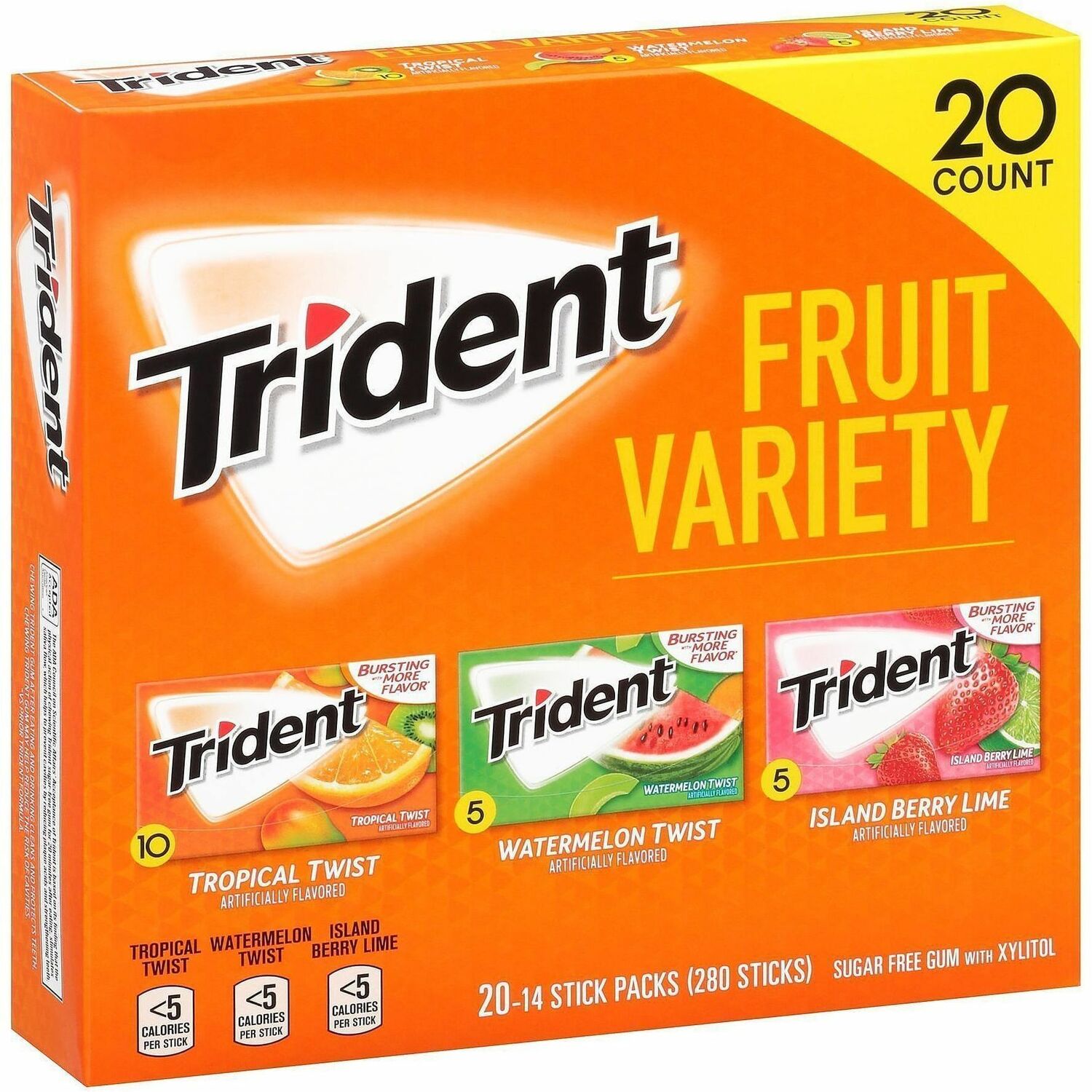 Island Berry Lime, Tropical Twist, Watermelon Twist - 14 Pieces/Pack - 1 / Carton