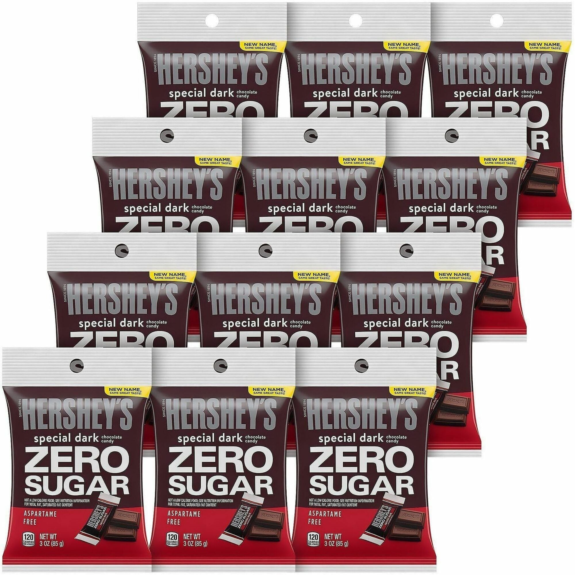 Dark Chocolate - Aspartame Free, Individually Wrapped, Nut-free - 3 oz - 12 /Box - 1 / Carton