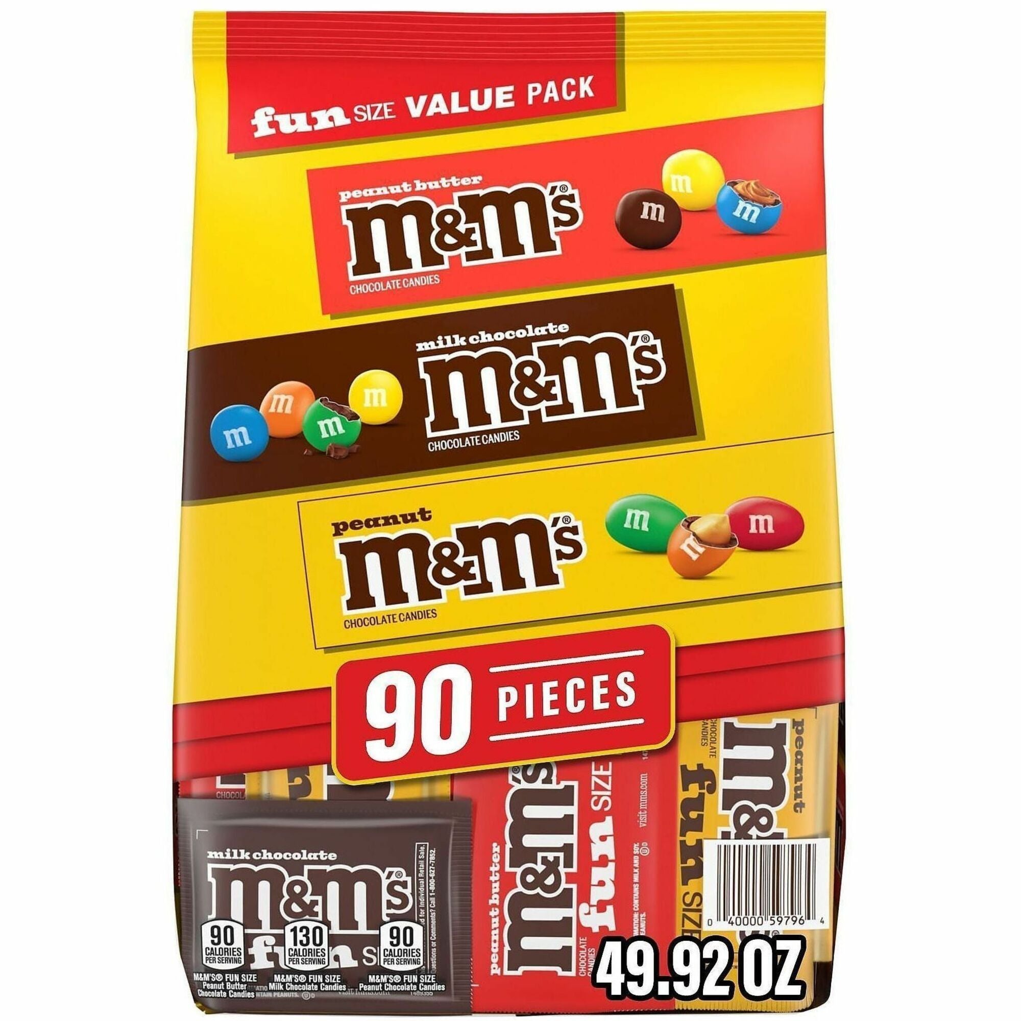 Milk Chocolate, Peanut, Peanut Butter - Individually Wrapped, Gluten-free - 90 Pieces/Bag - 1 / Carton