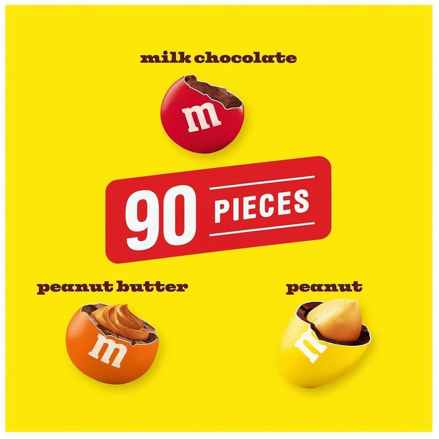 Milk Chocolate, Peanut, Peanut Butter - Individually Wrapped, Gluten-free - 90 Pieces/Bag - 1 / Carton