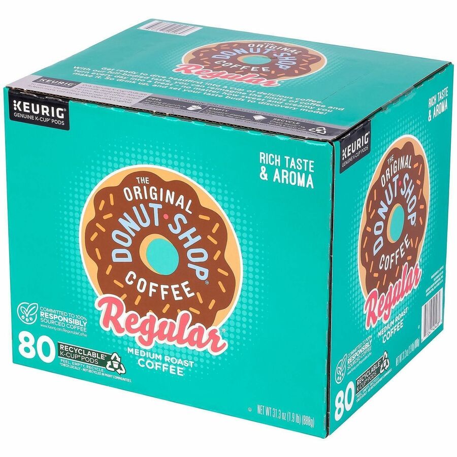 Compatible with Keurig K-Cup Brewer - Regular - Extra Bold Medium - 80 K-Cup - K-Cup - 1 / Carton