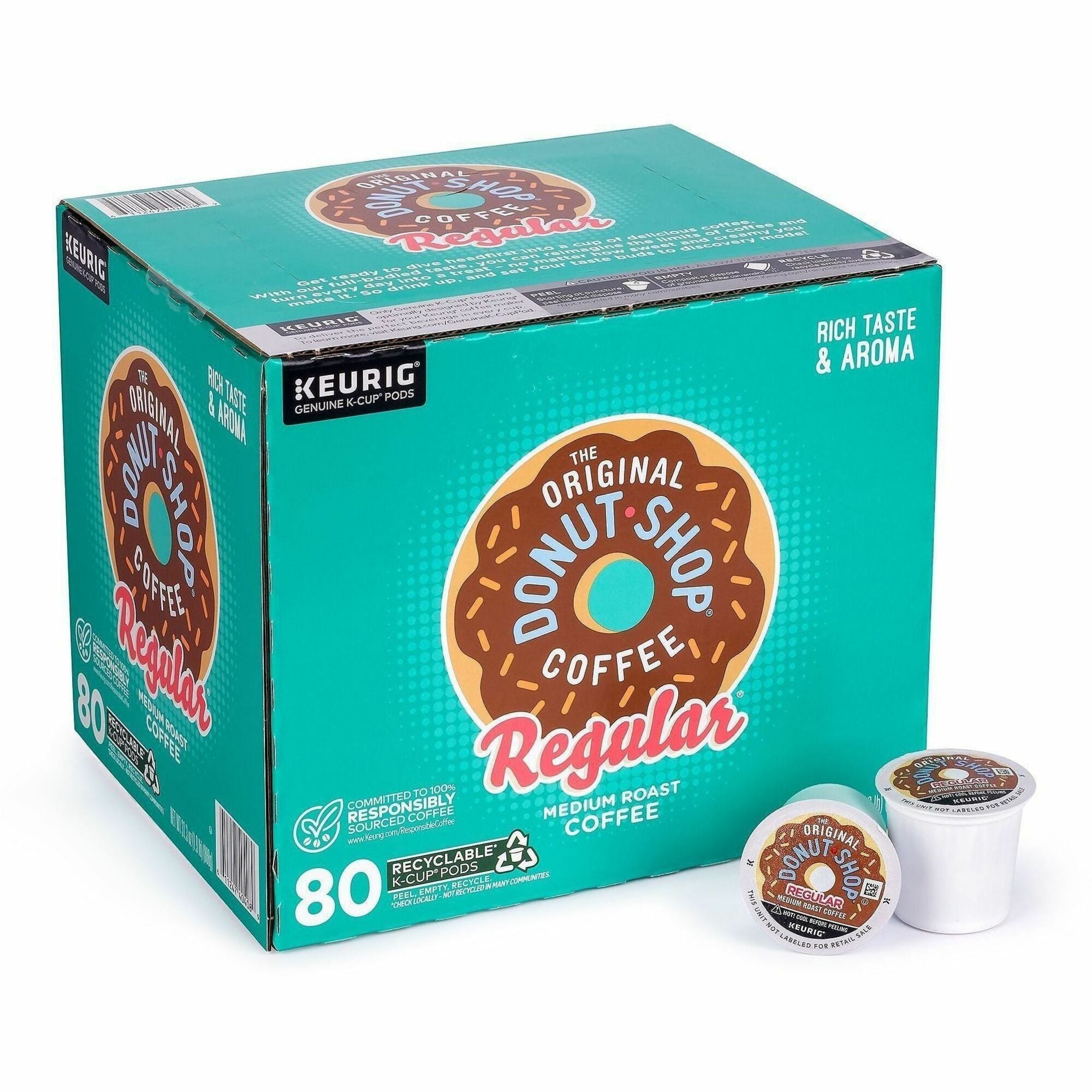 Compatible with Keurig K-Cup Brewer - Regular - Extra Bold Medium - 80 K-Cup - K-Cup - 1 / Carton