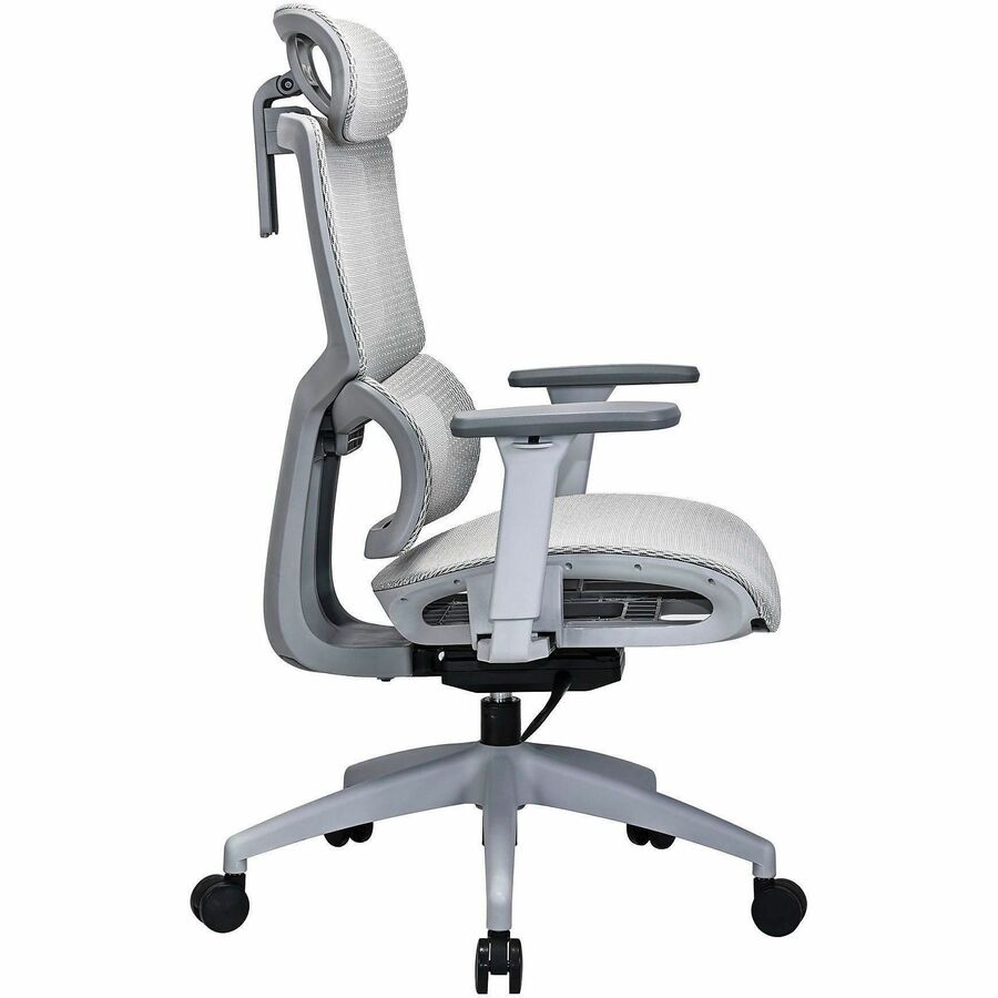 Lorell Ripley All-Mesh High-Back Chair with Articulating Lumbar Support - Mesh Back Material - High Back - Gray - Mesh - 1 Each
