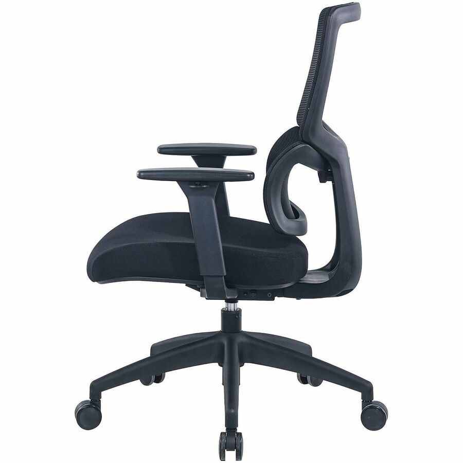 Mid Back - Black - Fabric, Mesh - 1 Each