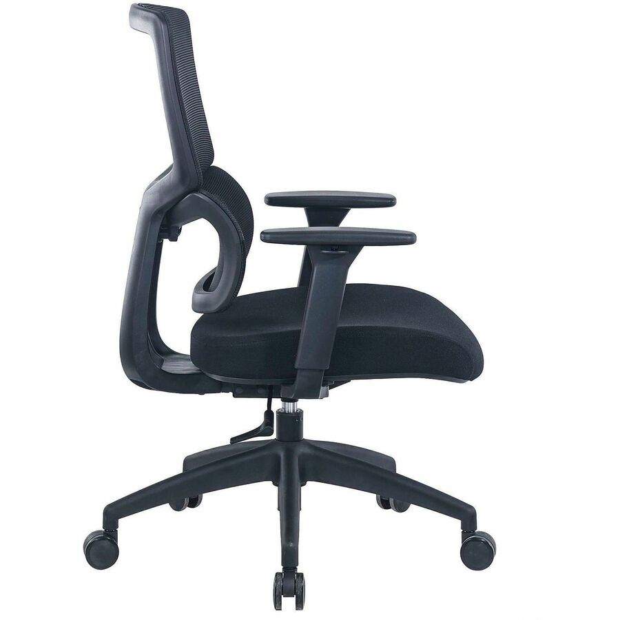 Mid Back - Black - Fabric, Mesh - 1 Each