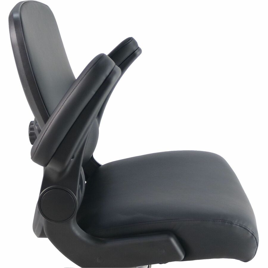 Lorell Chair - Black - Vinyl - Armrest