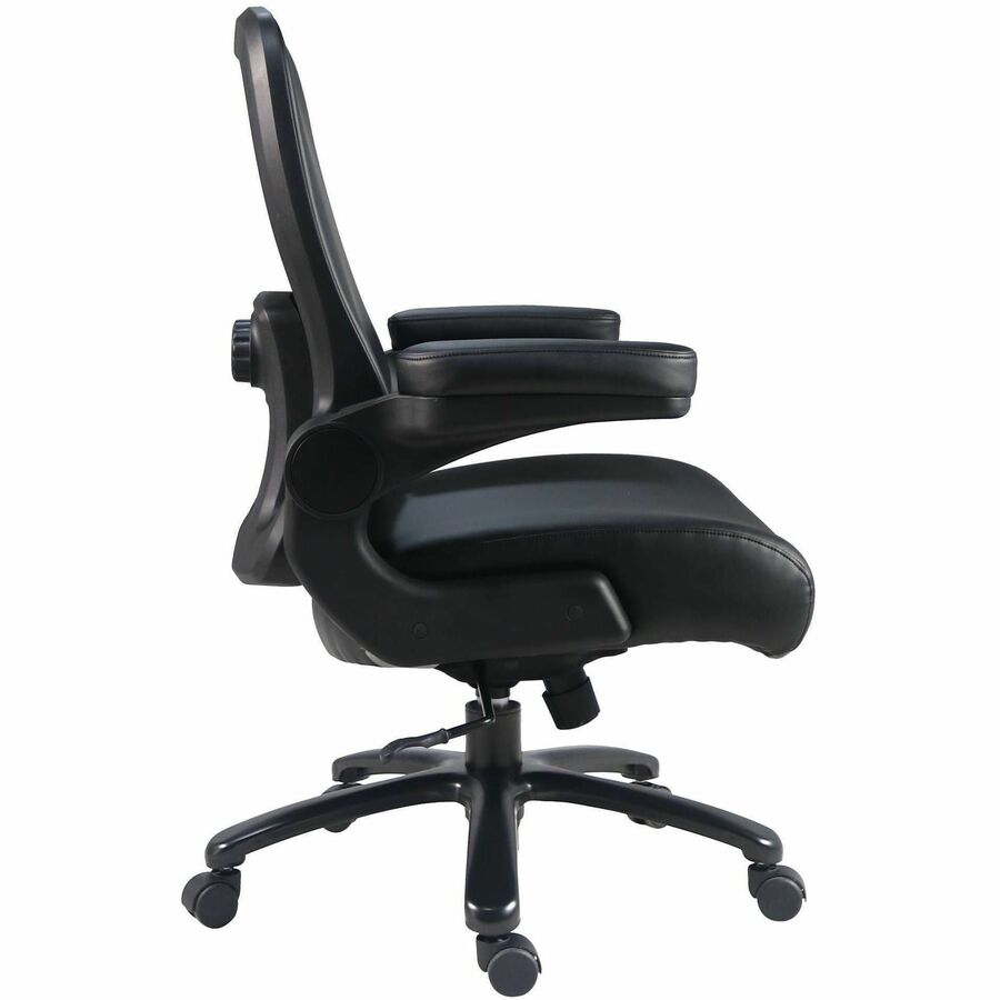Lorell Chair - Black - Vinyl - Armrest