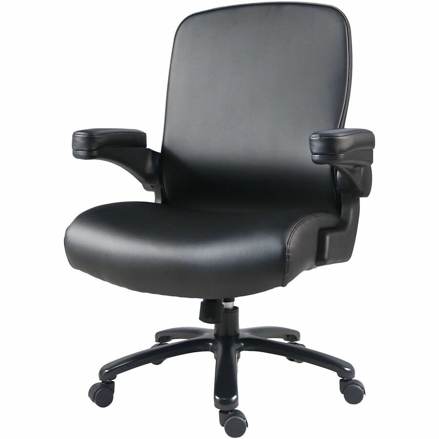 Lorell Chair - Black - Vinyl - Armrest