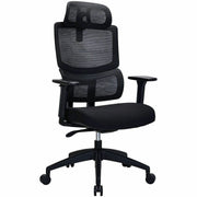 Lorell Ripley High Mesh-Back Chair with Articulating Lumbar Support - High Back - Black - Fabric, Mesh - 1 Each