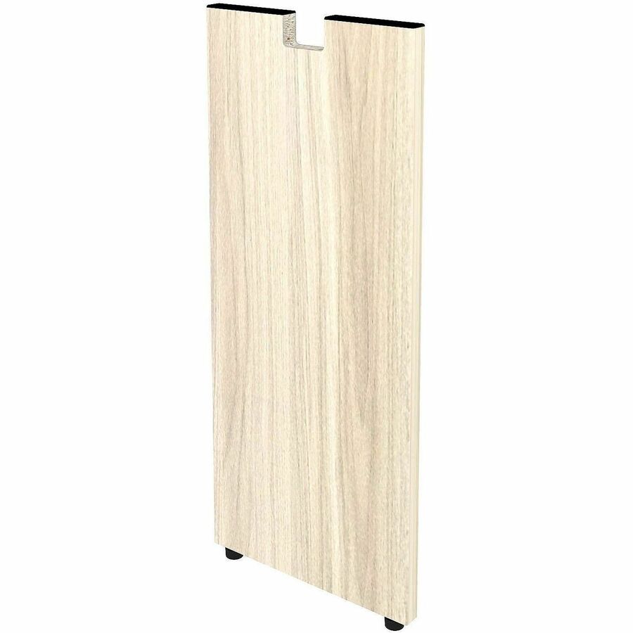 Lorell Essential Series Laminate Desking & Accessory - 28.5" Height x 12" Width x 1" Depth - Material: Laminate, Metal - Finish: Modern Elm - Cam Lock - For Credenza - 1 Each
