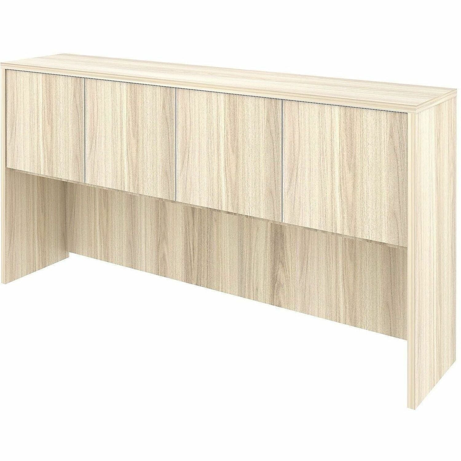 Lorell Essential Series Laminate Hutch, 4 Doors, 36"H x 70.9"W x 14.8"D, Modern Elm Finish, 1 Each