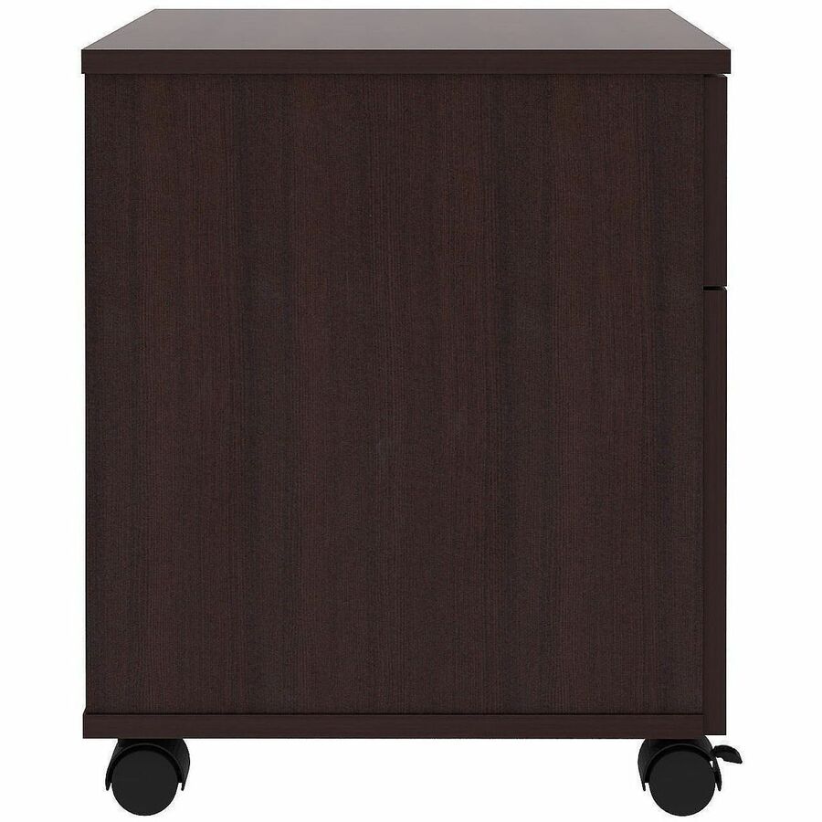 Lorell File Cabinet - for File, Box - Mobility - Espresso