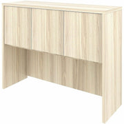 Lorell Essential Series Laminate Desking & Accessory - 36" Height x 48" Width x 15" Depth - 3 Door(s) - Band Edge - Material: Laminate, Metal - Finish: Laminate, Modern Elm - Cam Lock, Durable, Grommet, Cord Management - For Desk, Credenza - 1 Each