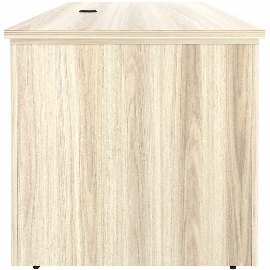 Lorell Essentials 60" Sit-to-Stand Desk Shell, Modern Elm Finish, 1" Thick Laminate Top, Adjustable Height 27.5"–49", Includes Modesty Panel, Privacy Panel, Adjustable Feet, Cord Management, 60"W x 29"D, 1 Each