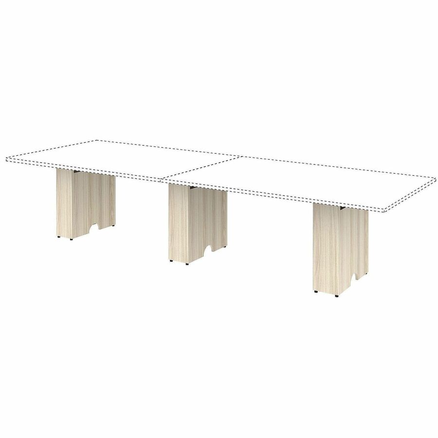 Lorell Essentials Modular Conference Table Base, Modern Elm Finish, 28.5" H x 23.6" W x 7.9" D, Modular, Eco-friendly, 1 Each