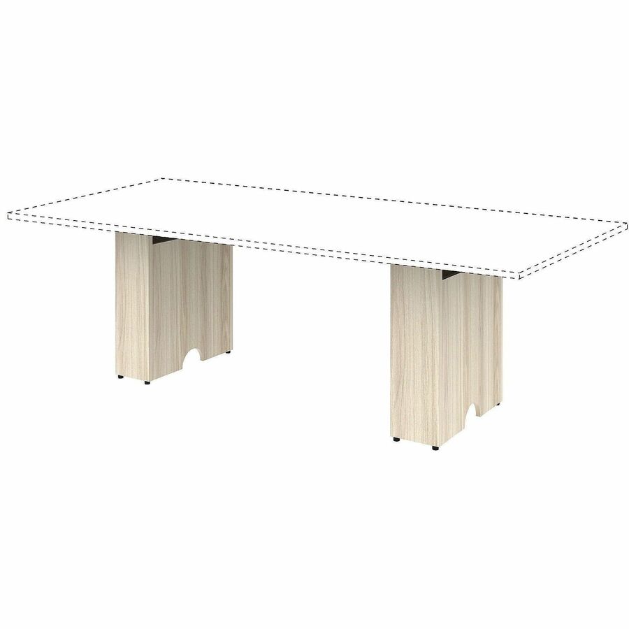 Lorell Essentials Modular Conference Table Base, Modern Elm Finish, 28.5" H x 23.6" W x 7.9" D, Modular, Eco-friendly, 1 Each