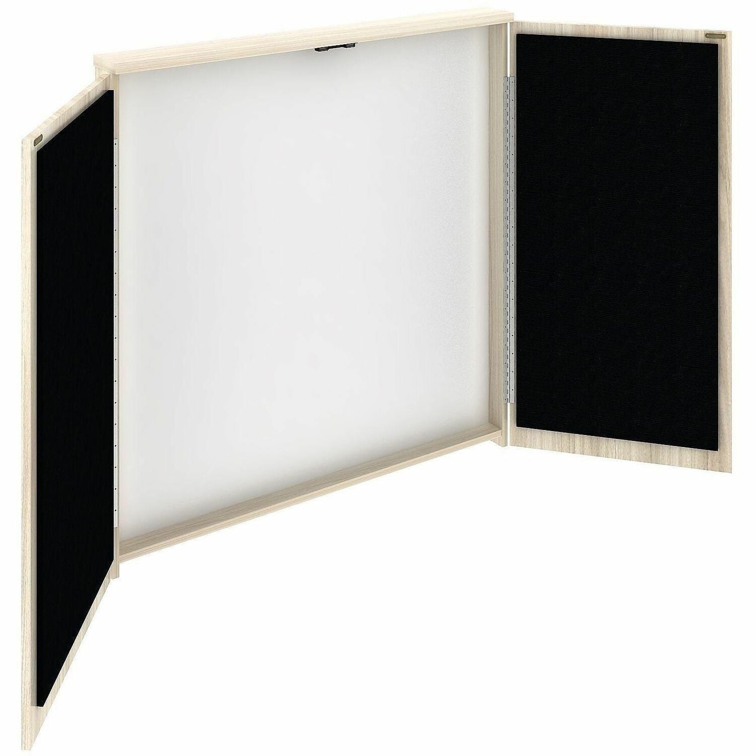 Lorell Dry-Erase Whiteboard Presentation Cabinet, Melamine Surface, Hinged Doors, Laminated, Includes Cleat Mounting Hardware, 47.3" x 47.3" x 4.8", 1 Each
