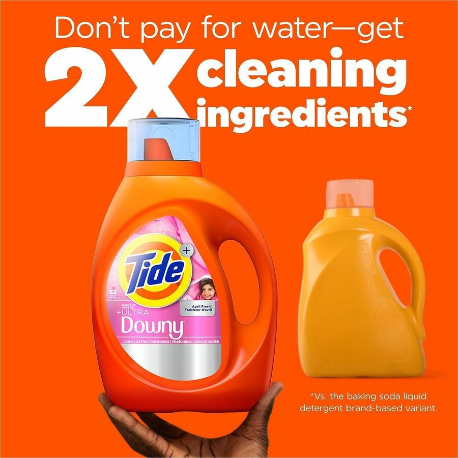 Tide PLUS Liquid Laundry Detergent, 73 fl oz, 52 Loads, Long Lasting, Orange, 1 Each
