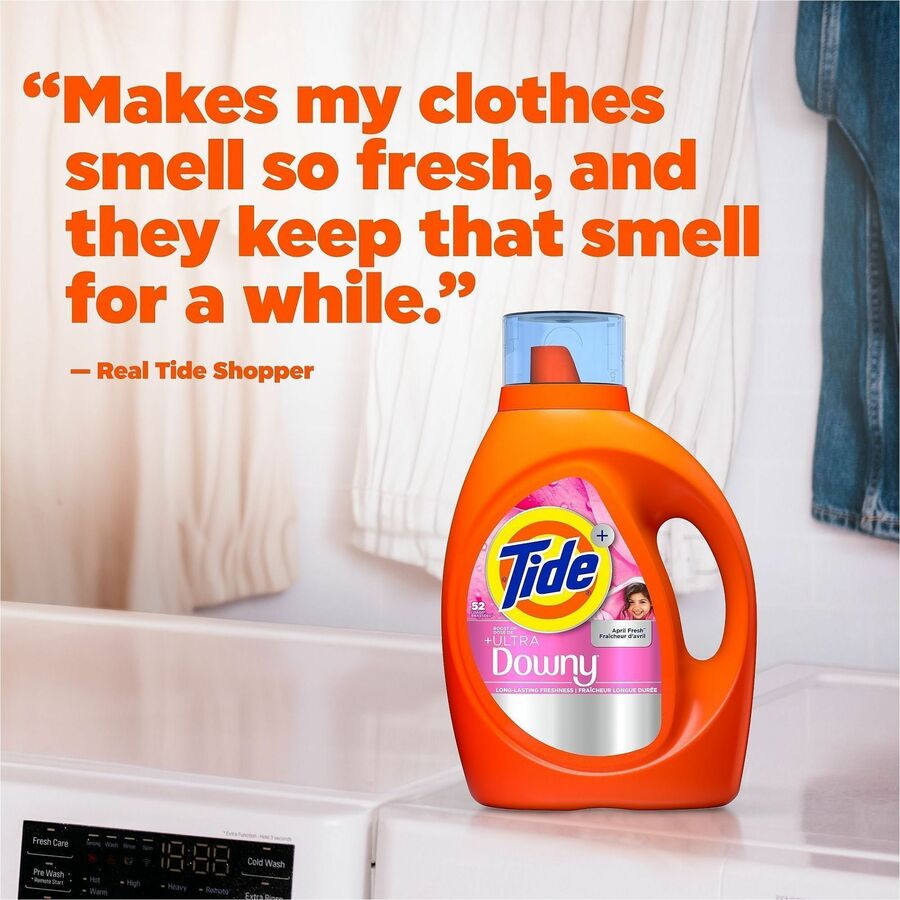 Tide PLUS Liquid Laundry Detergent, 73 fl oz, 52 Loads, Long Lasting, Orange, 1 Each