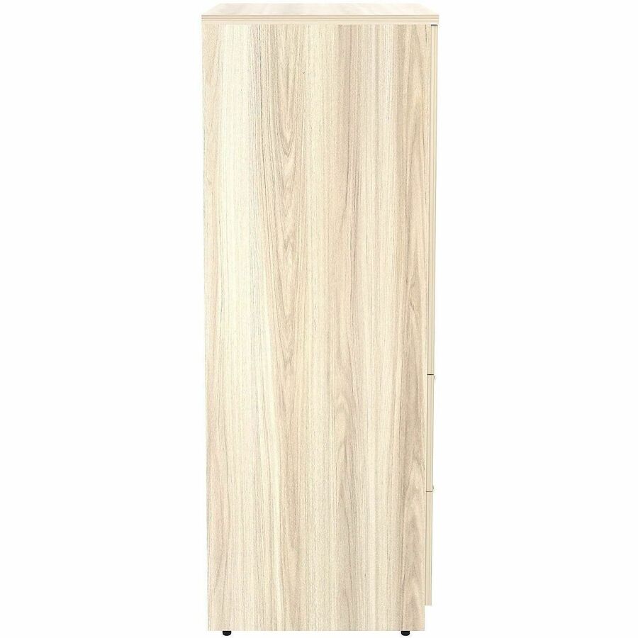 Laminate Storage Cabinet, 2 Adjustable Shelves + 2 Letter-Size File Drawers, Cam Lock & Locking Doors, 23.6"W x 23.6"D x 65.6"H, Modern Elm