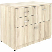 Lorell File Cabinet, 4-Drawer Lateral, Modern Elm, 1 Each