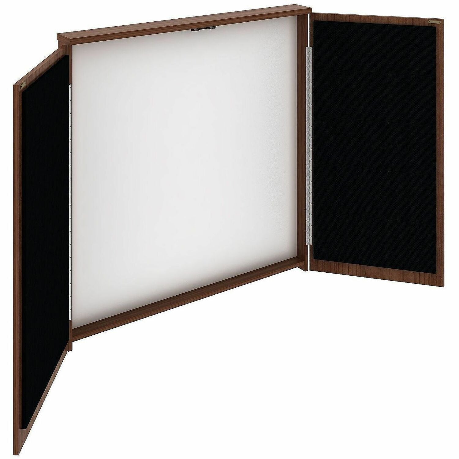 Lorell Dry-Erase Whiteboard Presentation Cabinet, Melamine Surface, Hinged Doors, Laminated, Includes Cleat Mounting Hardware, 47.3" x 47.3" x 4.8", 1 Each
