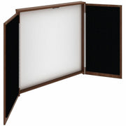 Lorell Dry-Erase Whiteboard Presentation Cabinet, Melamine Surface, Hinged Doors, Laminated, Includes Cleat Mounting Hardware, 47.3" x 47.3" x 4.8", 1 Each