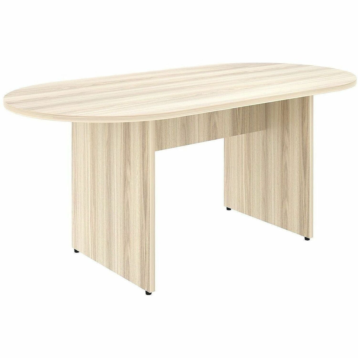 29.5" Height x 72" Width x 36" Depth, x 1.3" Thickness Table Top - Material: Laminate - Finish: Laminate, Modern Elm - Mahogany Laminate Table Top - Adjustable Floor Guide - 1 Each