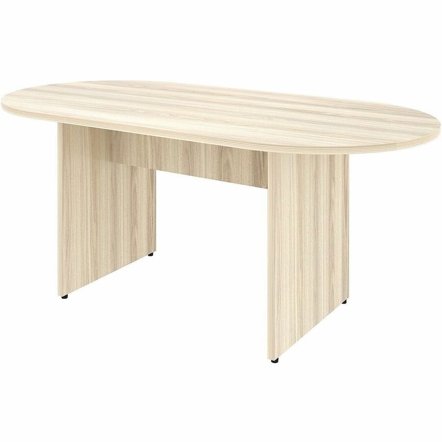 29.5" Height x 72" Width x 36" Depth, x 1.3" Thickness Table Top - Material: Laminate - Finish: Laminate, Modern Elm - Mahogany Laminate Table Top - Adjustable Floor Guide - 1 Each